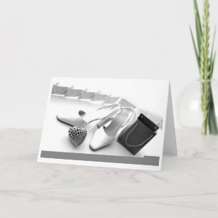 WOMAN'S "EVENING FASHION" WISHES CARD