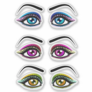 Womans Eyes eyeshadow makeup clipart