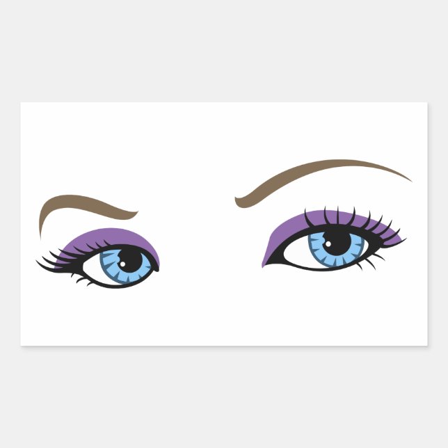 Woman's Eyes Rectangular Sticker (Front)