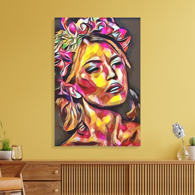 Woman's face canvas print (Insitu(LivingRoom))