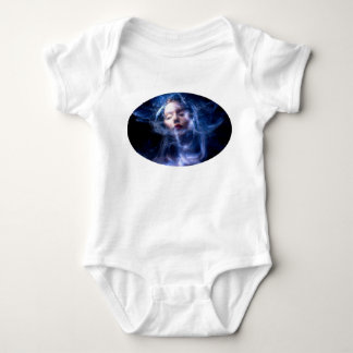 Womans Face Light Painting Baby Bodysuit