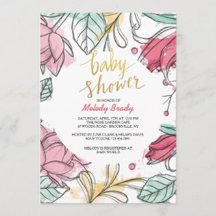 Woman's Floral Invitation