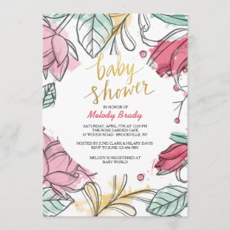 Woman's Floral Invitation