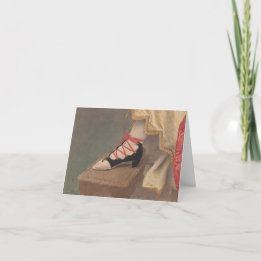 Woman's Foot in Lace Up Shoe 1860s Card