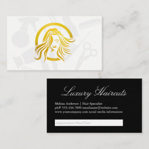 Womans Hair and Beauty Appointment Card