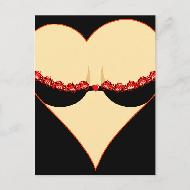 woman's heart postcard (Front)