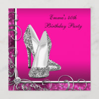 Womans Hot Pink Birthday Party