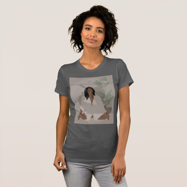 womans knife abstract meditation shirt (Front Full)