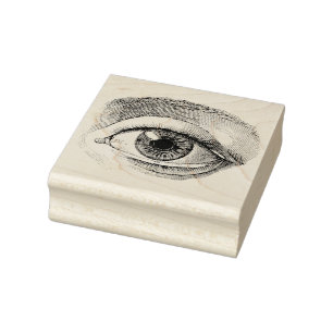 Woman's Left Eye Vintage Rubber Art Stamp