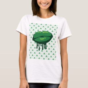 Woman's Lips St. Patrick's Day Design-66677 T-Shirt