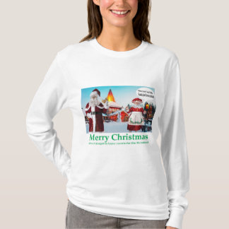 womans long sleeve tee.  Merry Christmas.  cats/mr T-Shirt