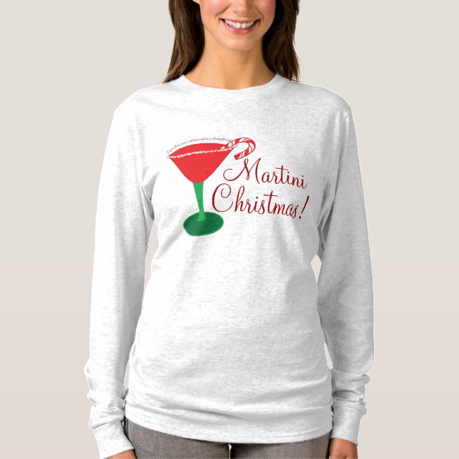 Womans Martini Christmas Shirt (Front)