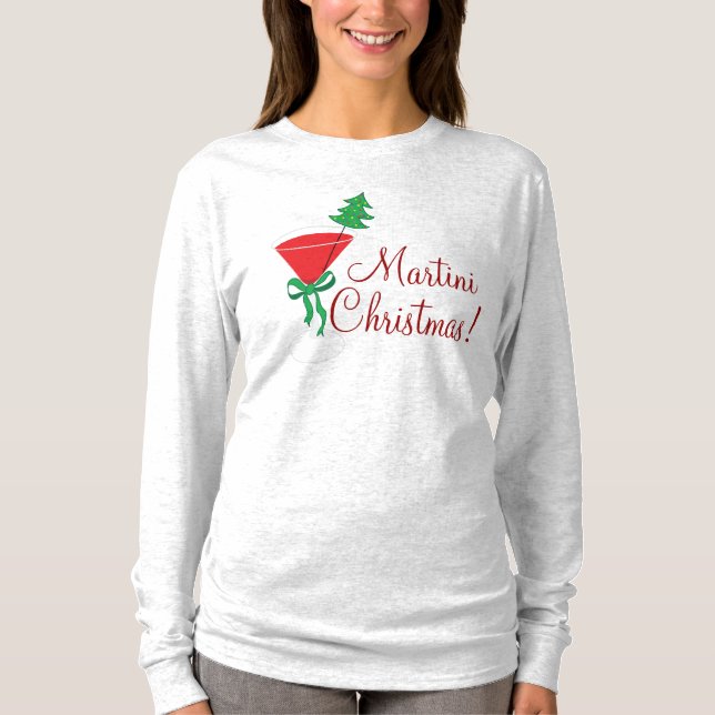 Womans Martini Christmas Shirt (Front)