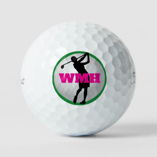 Woman's Monogram Golf Ball (Front)