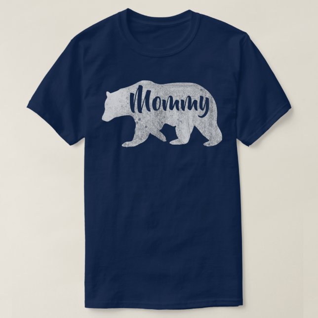 Womans Mummy Bear  Awesome Camping  T-Shirt (Design Front)