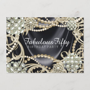 Womans Pearl Birthday Party Invitation