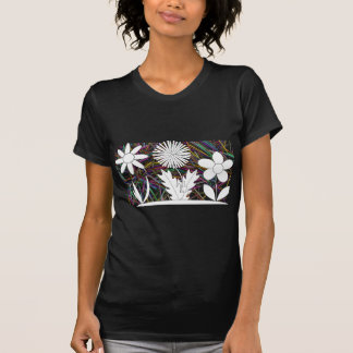 womans pencils flowers shirt