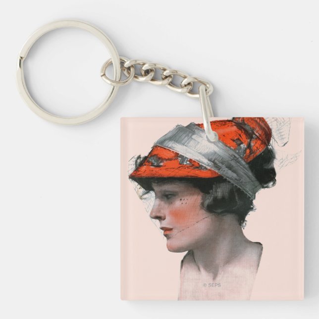 Woman's Profile Key Ring (Front)
