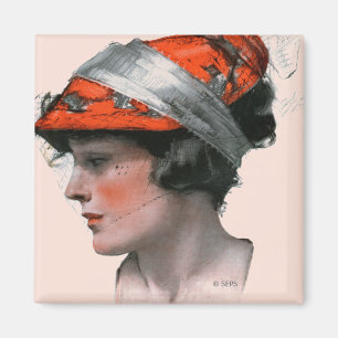 Woman's Profile Magnet