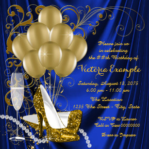 Gold High Heel Shoe 60th Birthday Invitations Zazzle Co Nz