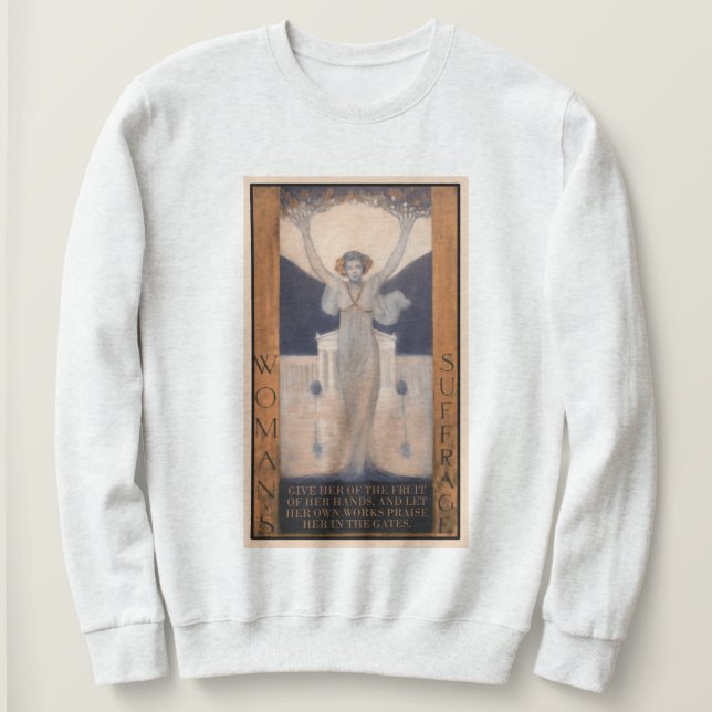 Woman's Suffrage Artwork Sweatshirt (Design Front)