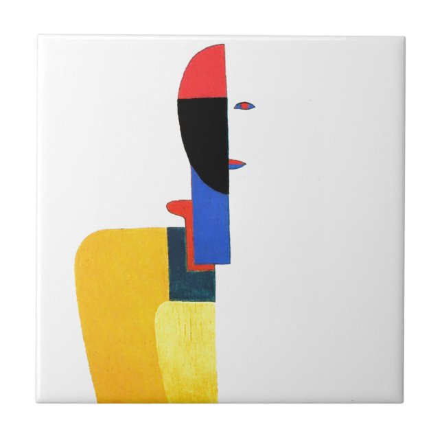 Woman's Torso Abstract Art Tile (Front)