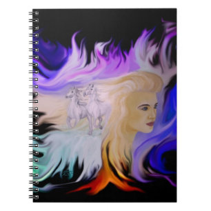 Womant with Horse Spiral Notebook
