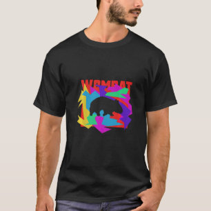 Wombat Animal Mosaik Puzzle T-Shirt