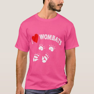 Wombat Australian Bag Team I Love Wombats T-Shirt