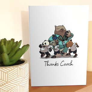 Wombat Cartoon Thank You Coach PE Teacher Artwork Card