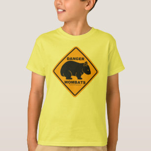 Wombat Danger Road Sign T-Shirt