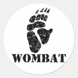 Wombat Footprint Classic Round Sticker