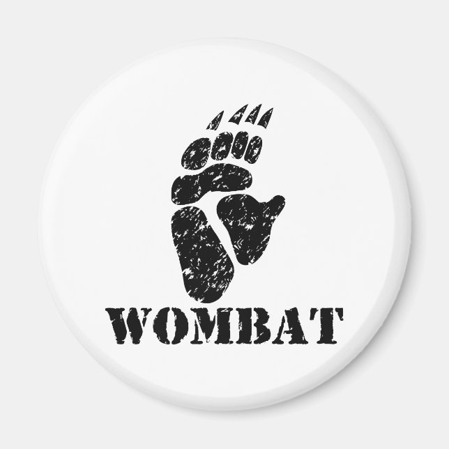Wombat Footprint Magnet (Front)