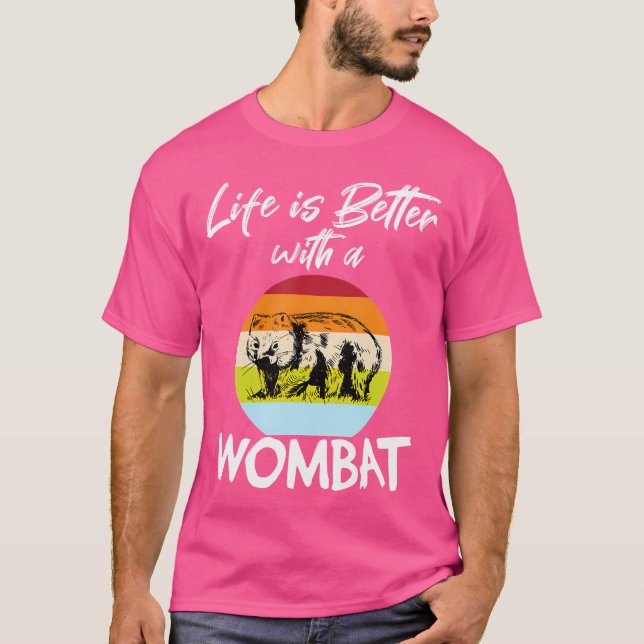 Wombat Funny Animal Loves Wombat T-Shirt (Front)