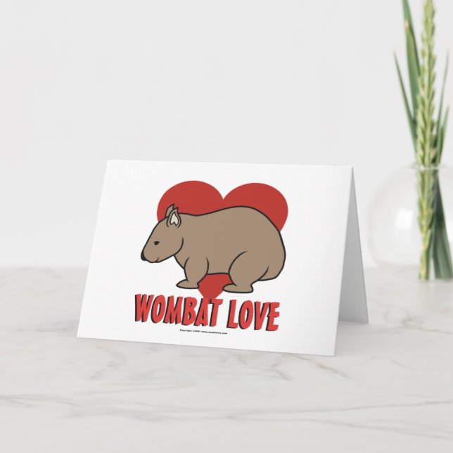 Wombat Love Card (Front)