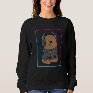 Wombat Music Notes Musician Cute Rodent Sweatshirt