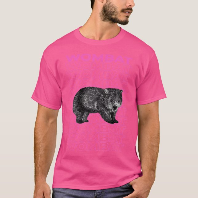 Wombat Pastel Aesthetic T-Shirt (Front)