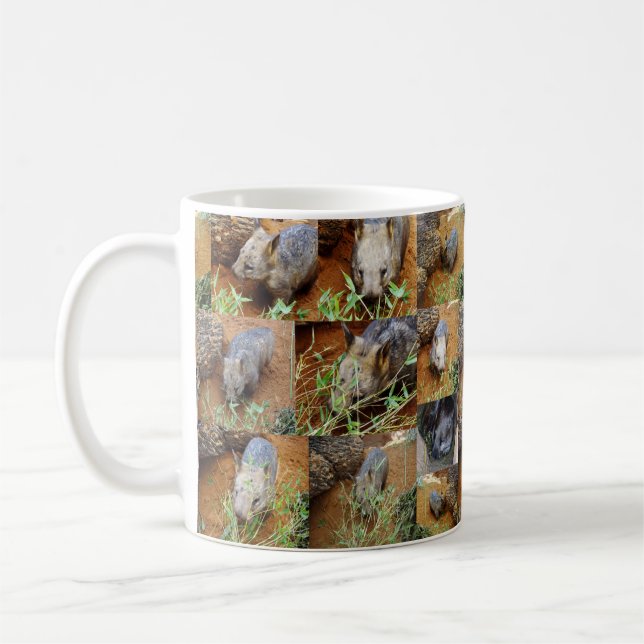 Wombat Photo Collage, Coffee Mug (Left)