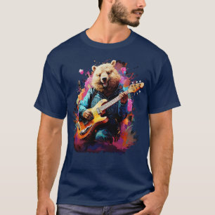 Wombat Playing Guitar T-Shirt