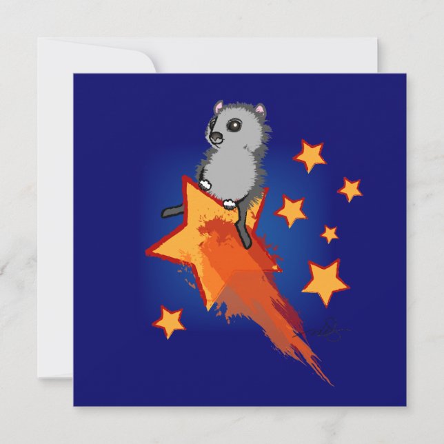 Wombat Riding A Shooting Star (Front)