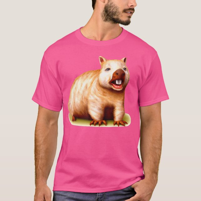 Wombat Rodent Australian Animal Wombat Lovers T-Shirt (Front)