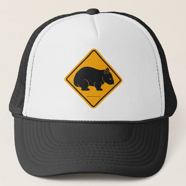 Wombat Sign (no text) Trucker Hat (Front)