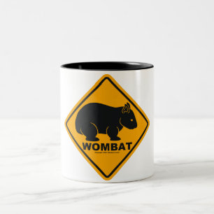 Wombat Sign Two-Tone Coffee Mug
