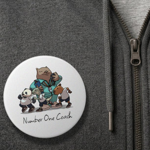 Wombat Thank You Coach Gift Sports Trainer Artwork 7.5 Cm Round Badge