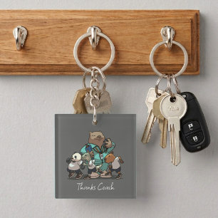Wombat Thank You Coach Gift Sports Trainer Artwork Key Ring