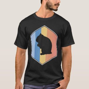 Wombat With Retro Colours In A Hexagon T-Shirt