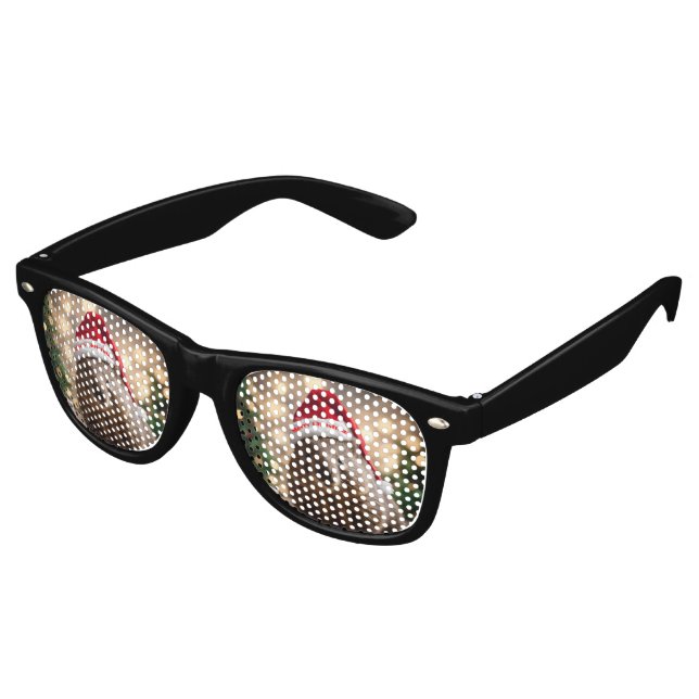"Wombat Wonderland: A Cozy Christmas Eve" Retro Sunglasses (Angled)