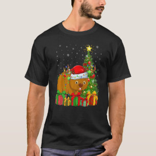 Wombat  Xmas Holiday Santa Wombat Christmas Tree T-Shirt