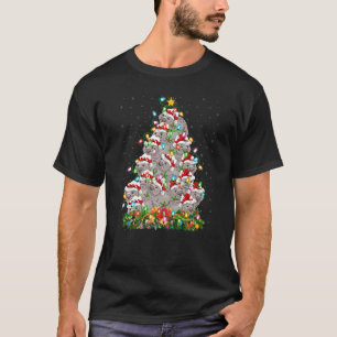 Wombat  Xmas Lights Santa Wombat Christmas Tree T-Shirt
