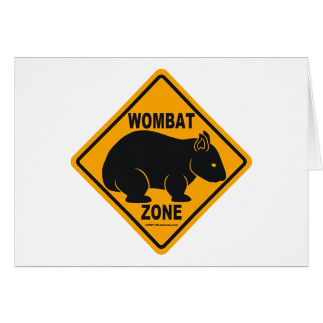 Wombat Zone Sign (Front Horizontal)